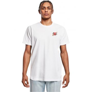Tricou din bumbac cu decolteu la baza gatului