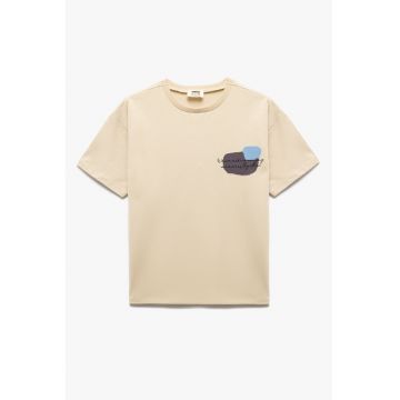 Tricou din bumbac cu imprimeu pe piept