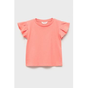Tricou din bumbac cu maneci evazate