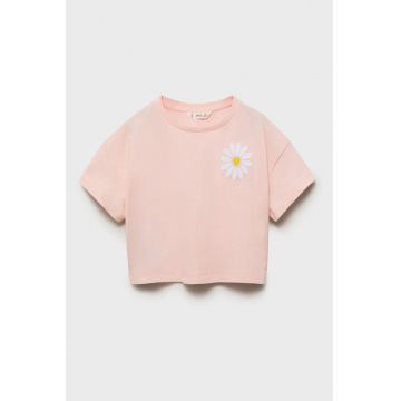 Tricou din bumbac cu model floral