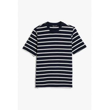 Tricou din bumbac cu model in dungi