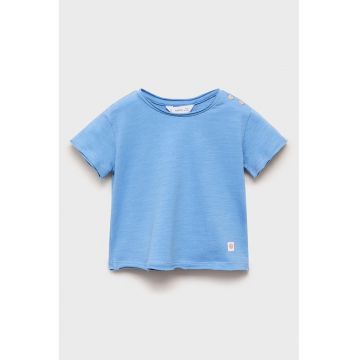Tricou din bumbac cu model uni