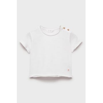 Tricou din bumbac cu model uni