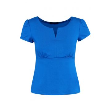 Tricou din jerseu cu detalii fronsate