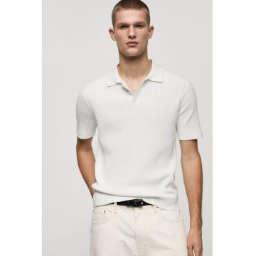 Tricou polo cu aspect striat
