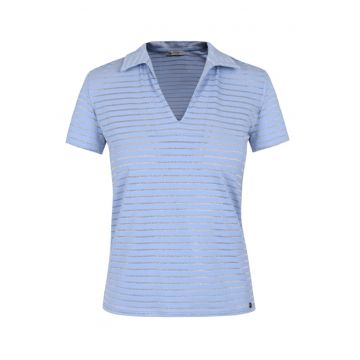Tricou polo cu insertii stralucitoare