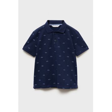 Tricou polo de bumbac cu model
