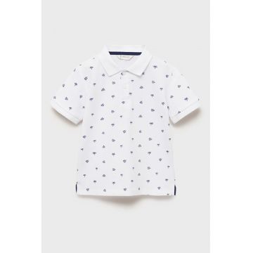 Tricou polo de bumbac cu model