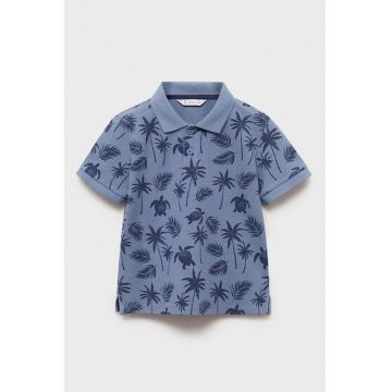 Tricou polo de bumbac cu model