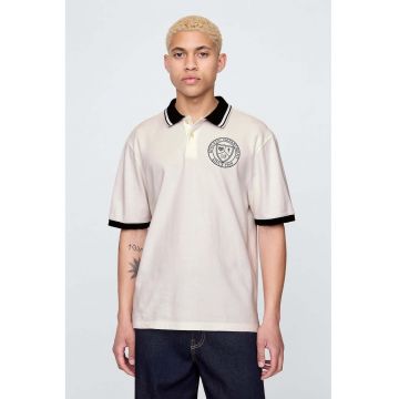 Tricou polo lejer cu detalii contrastante