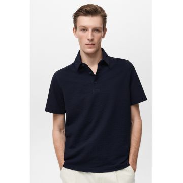 Tricou polo texturat