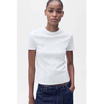 Tricou regular-fit cu decolteu la baza gatului