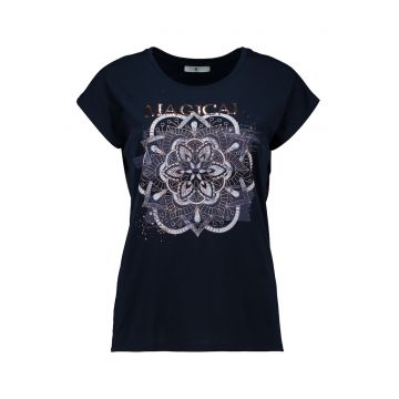 Tricou regular fit cu imprimeu Mandala