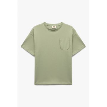 Tricou regular fit de bumbac cu decolteu rotund