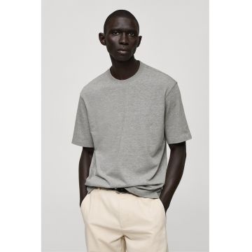 Tricou relaxed-fit cu decolteu la baza gatului