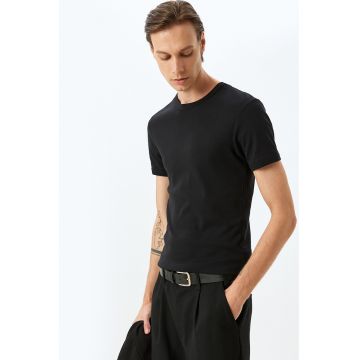 Tricou slim fit de bumbac