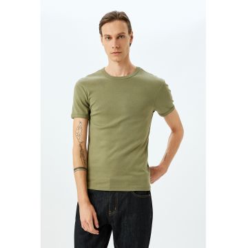 Tricou slim fit de bumbac