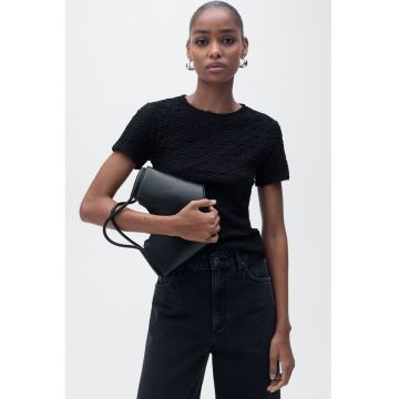 Tricou slim fit texturat