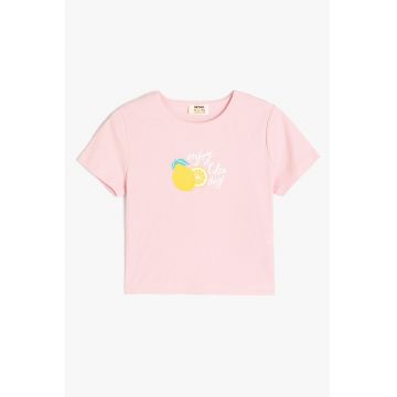 Tricou striat cu imprimeu