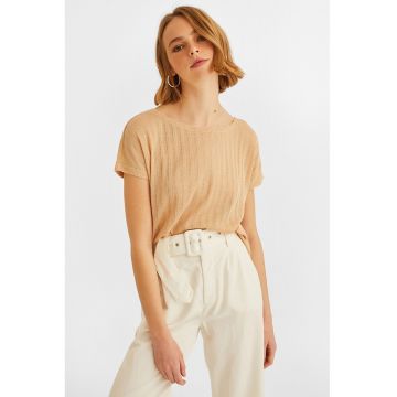 Tricou tricotat cu croiala relaxed-fit