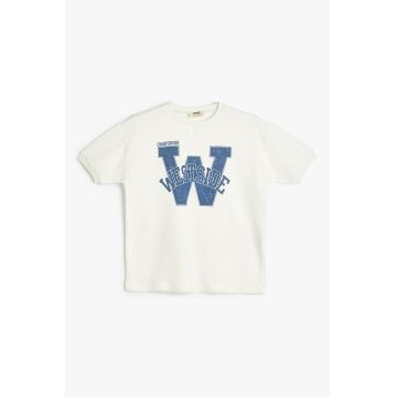 Tricou tricotat cu text