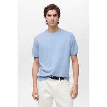 Tricou tricotat fin din bumbac