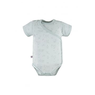 Body cu maneca scurta si model cu buline -  - Petite - Verde Pal - pentru fetite si baietei