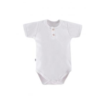 Body cu maneca scurta si nasturi -  - Pacific - Alb - pentru baietei