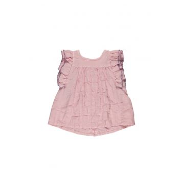 Top cu detalii volane  - Star Light - Roz pudrat - pentru fetite