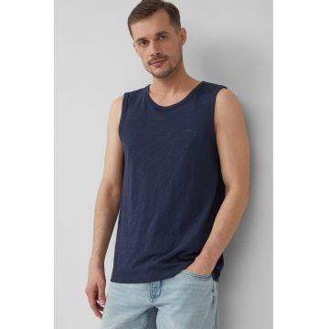 Top din bumbac cu logo discret