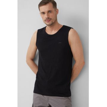 Top din bumbac cu logo discret