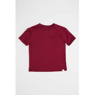 Tricou cu decolteu la baza gatului si buzunar pe piept