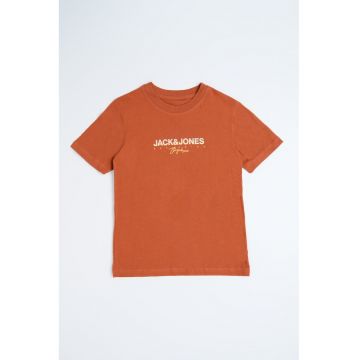 Tricou cu decolteu la baza gatului si imprimeu logo