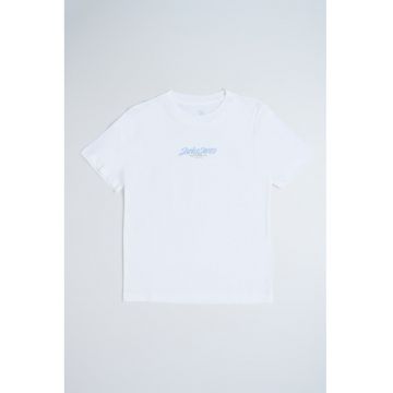 Tricou cu decolteu la baza gatului si imprimeu logo