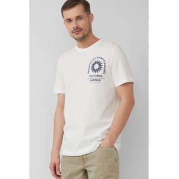 Tricou cu decolteu la baza gatului si imprimeu text