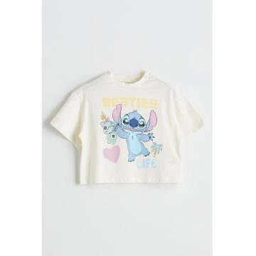 Tricou cu imprimeu Stitch