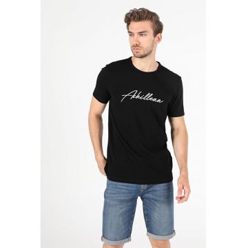 Tricou Cu Maneca Scurta De Barbati Negru Regular Fit8682240450665