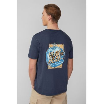 Tricou cu model grafic frontal si pe partea din spate
