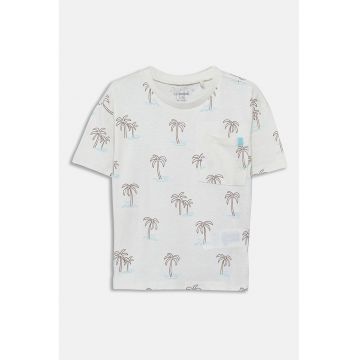 Tricou cu model si buzunar pe piept