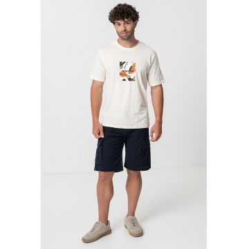 Tricou de bumbac cu imprimeu frontal