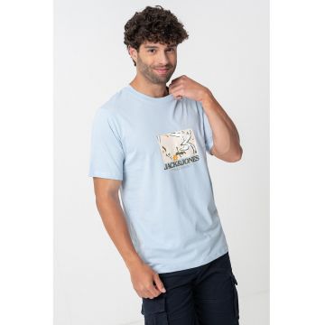 Tricou de bumbac cu imprimeu frontal