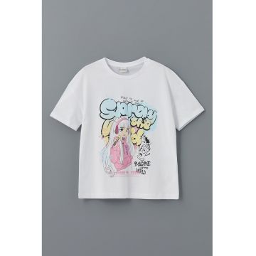 Tricou de bumbac cu imprimeu grafic