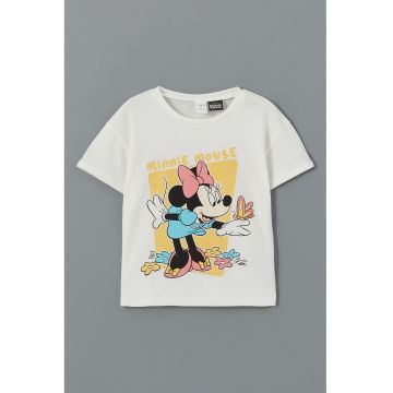 Tricou de bumbac cu imprimeu Minnie Mouse