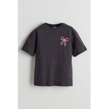 Tricou de bumbac cu imprimeu text