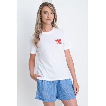 Tricou de bumbac organic cu imprimeu grafic