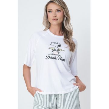 Tricou de bumbac organic cu maneci raglan Life