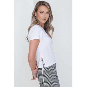 Tricou de bumbac organic cu prindere laterala