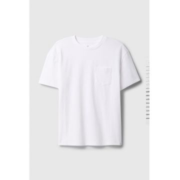Tricou din bumbac cu buzunar pe piept