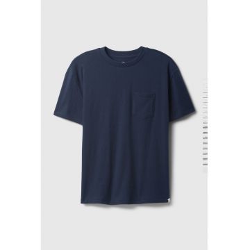 Tricou din bumbac cu buzunar pe piept