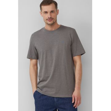 Tricou din bumbac cu decolteu la baza gatului
